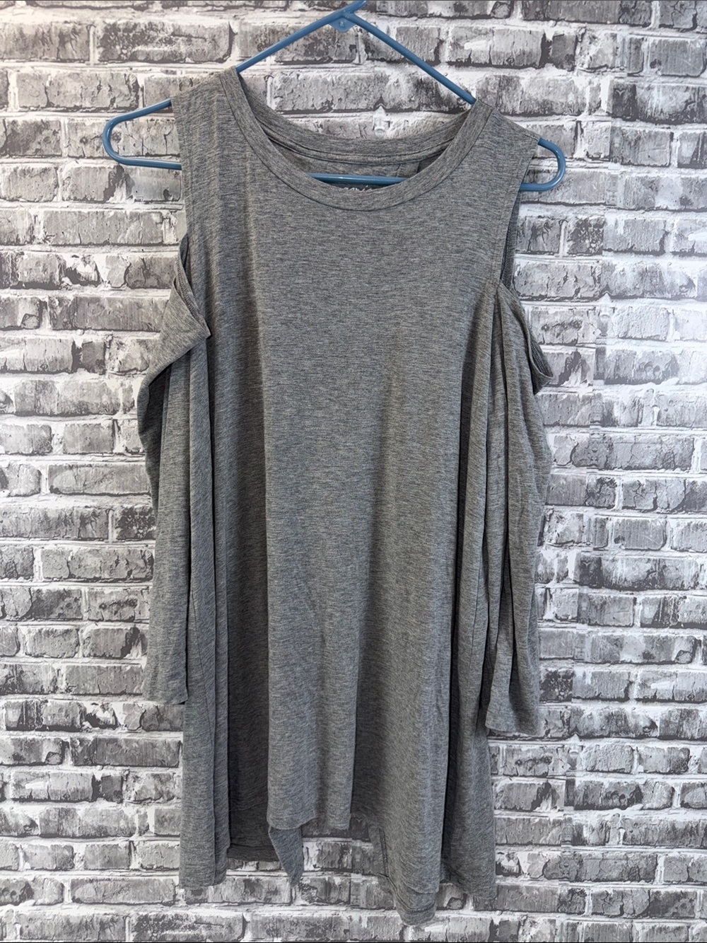 aerie Grey Cold-Shoulder Tunic Top